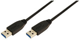 USB-A 3.0 (M) <--> USB-A 3.0 (M) 1.00m LogiLink Zwart