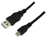 USB-A 2.0 (M) --> USB-micro-B (M) 1.00m LogiLink Zwart