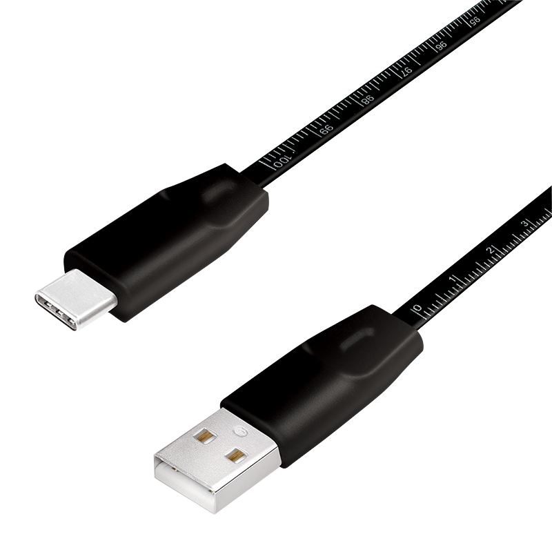 USB-C 2.0 (M) <--> USB-A (M) 1.00m LogiLink Zwart