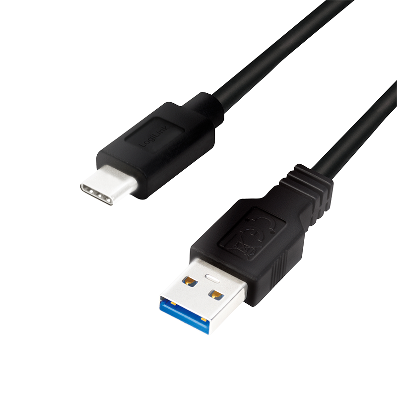 USB-C 3.0 (M) <--> USB-A (M) 1.0m LogiLink zwart