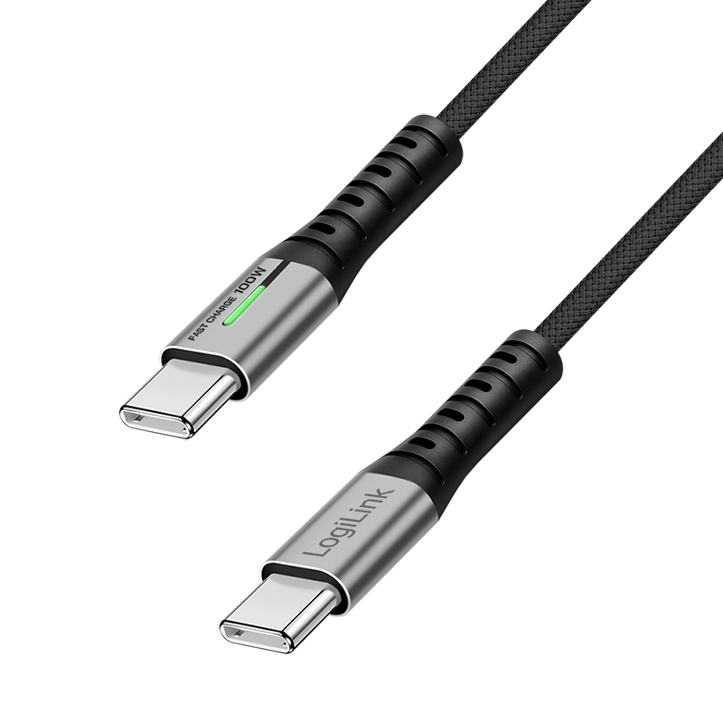 USB-C 3.2(M) <> USB-C(M) 0.5m LogiLink 100W-20Gbs-4K zw.