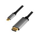 USB-C 3.2 (M) --> HDMI (M) 1.80m LogiLink 4K Aluminium