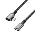 USB-C 3.2(M) 90° <> USB-C(F) 1.0m LogiLink 100W zwart