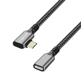 USB-C 3.2(M) 90° <> USB-C(F) 2.0m LogiLink 100W zwart