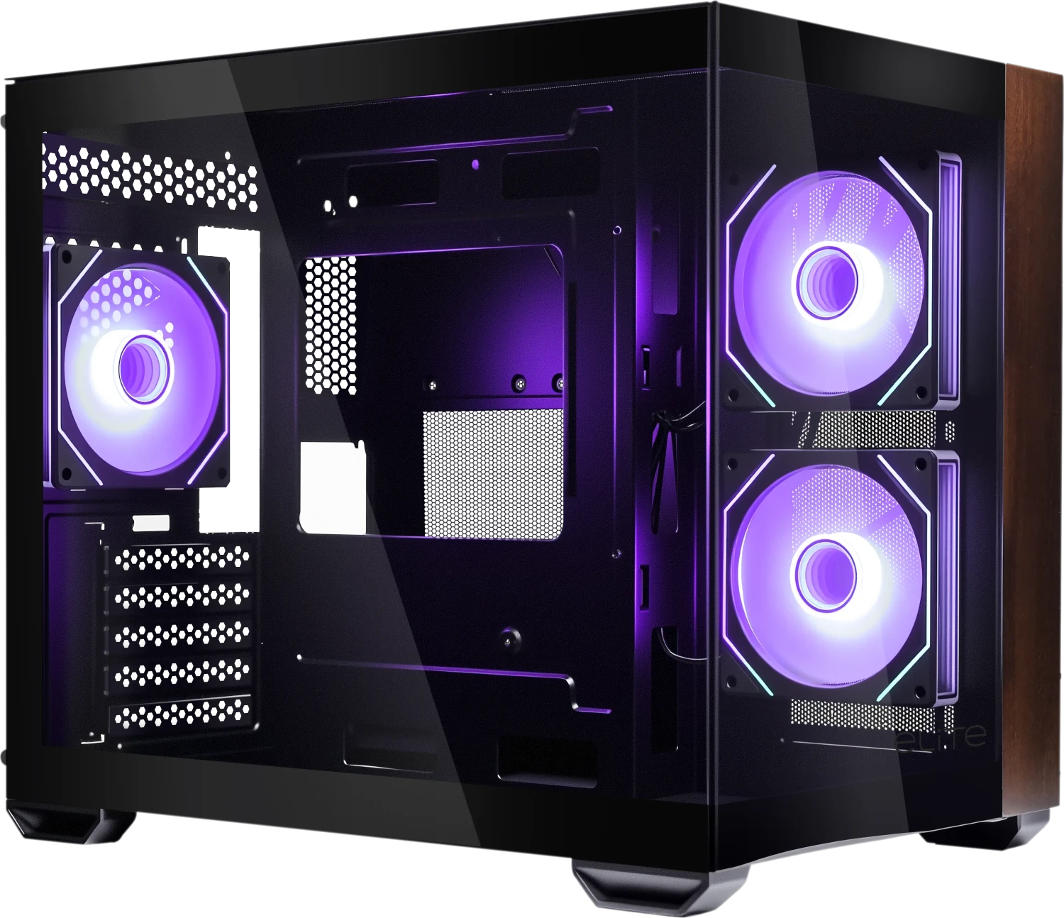 Cooler Master Elite 481 Wood - TG-ARGB-USB-C-Mini-µATX