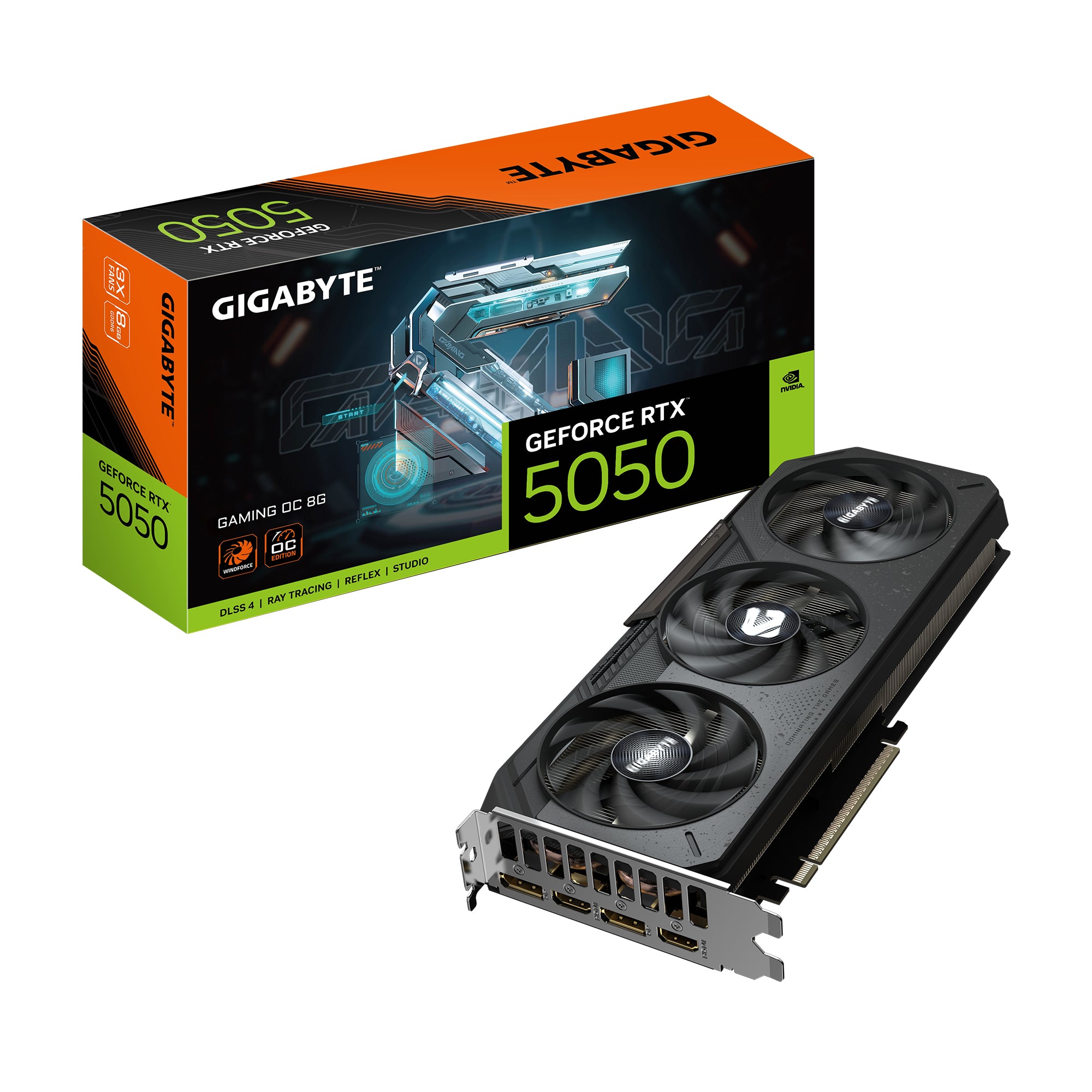 5050 Gigabyte RTX GAMING OC 8GB-2xDP-2xHDMI-2slot