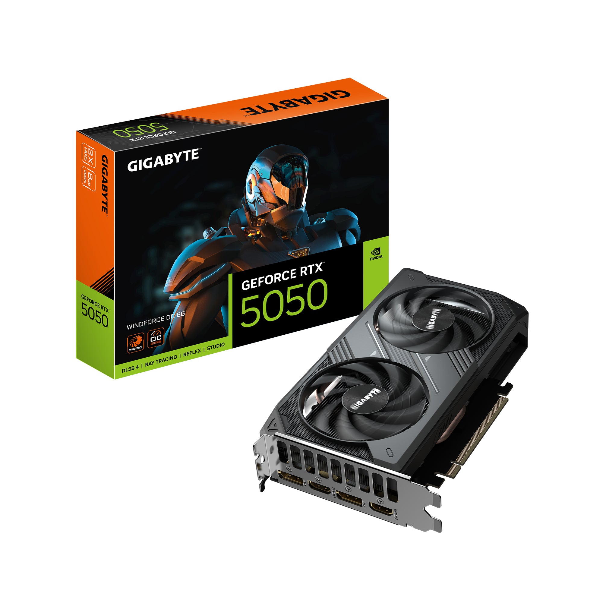 5050 Gigabyte RTX WINDFORCE OC 8GB-2xDP-2xHDMI-2slot
