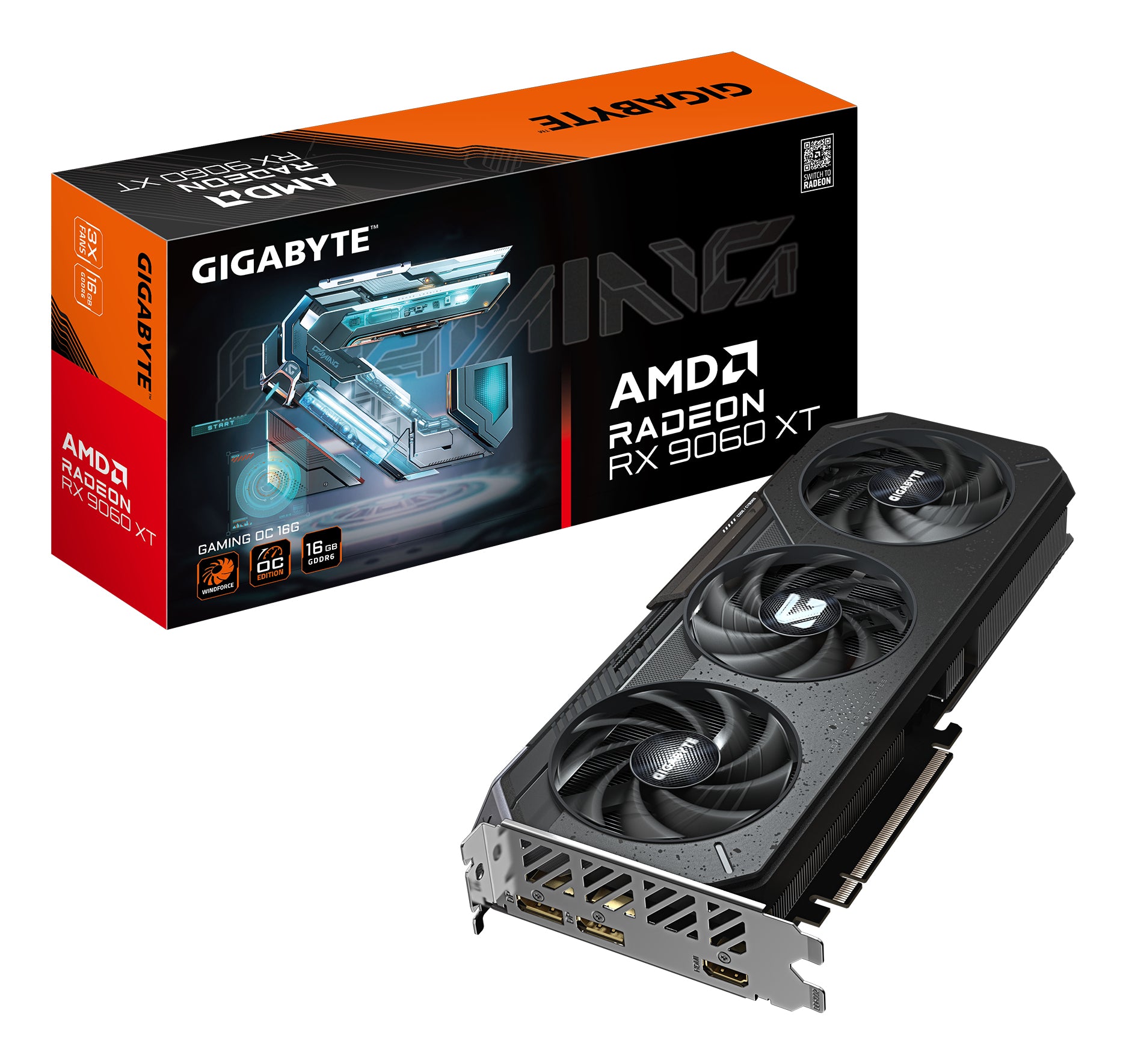 9060XT Gigabyte RX GAMING OC 16GB-2xDP-HDMI-2slot