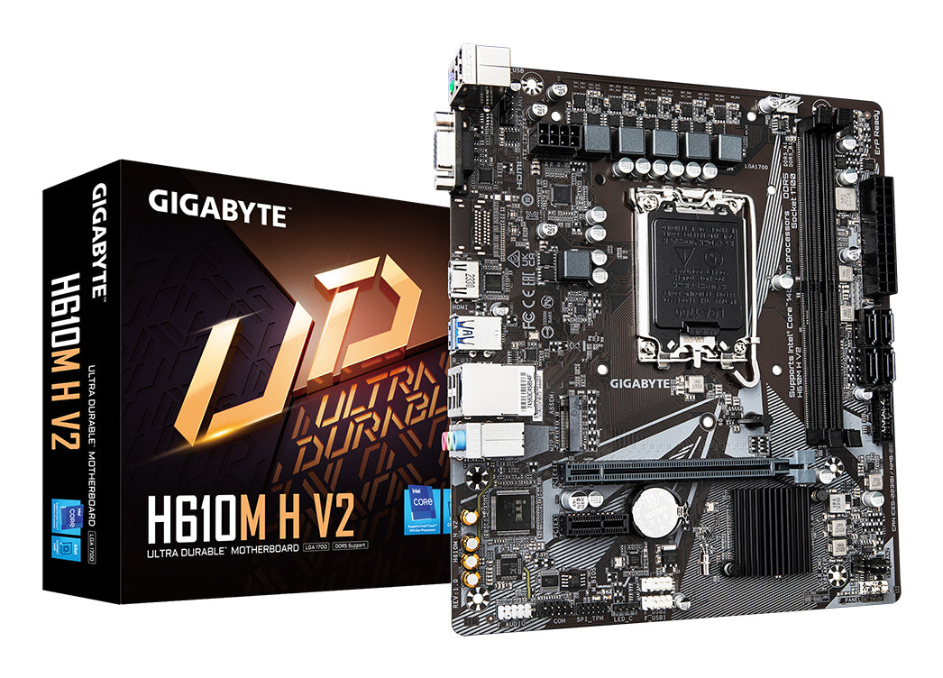 Gigabyte 1700 H610M H V2 - DDR5-M.2-HDMI-VGA-µATX