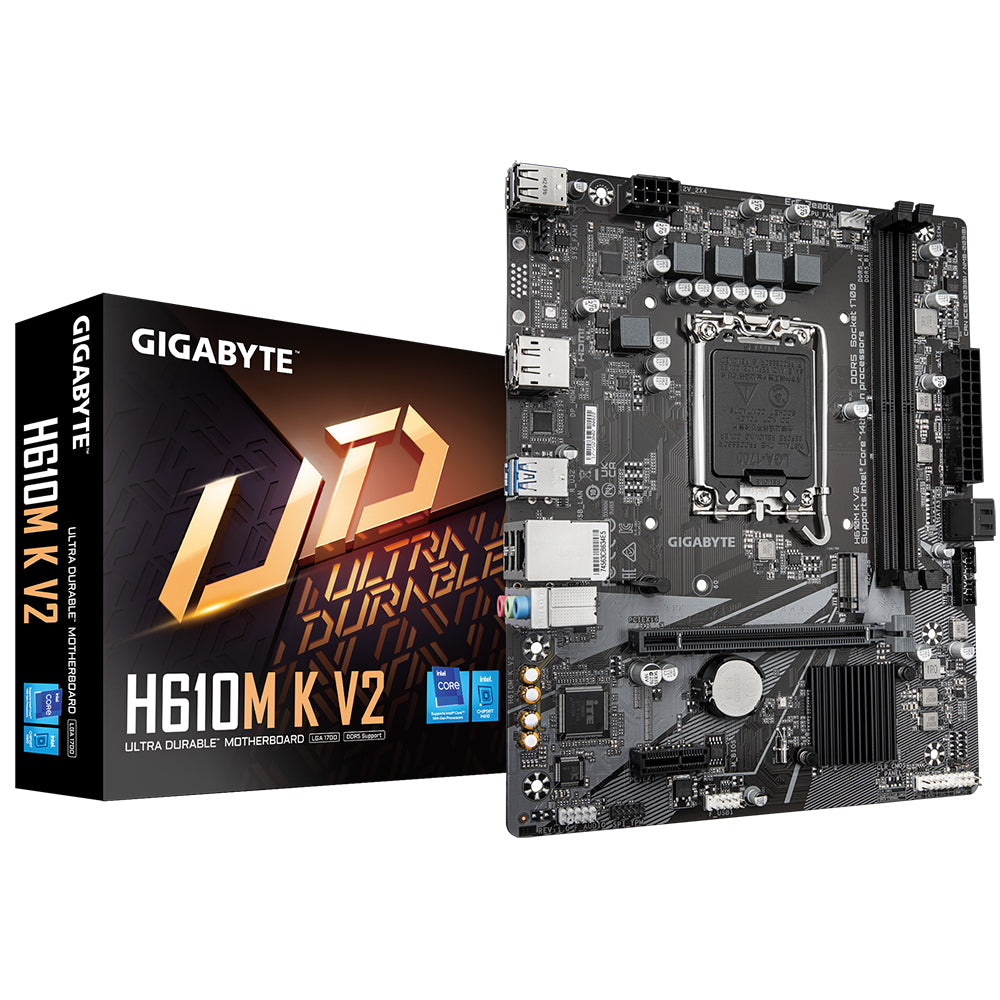 Gigabyte 1700 H610M K V2 - DDR5-M.2-DP-HDMI-µATX