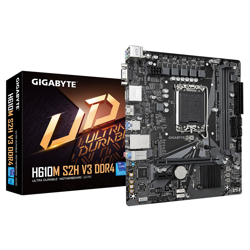 Gigabyte 1700 H610M S2H V3 DDR4 - M.2-2xDP-HDMI-VGA