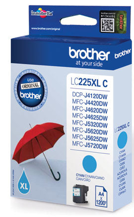 Brother LC-225XLC Cyaan 1.200 pagina's (Origineel)