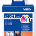 Brother LC-521VAL Value Pack 4x 500 pagina's (Origineel)