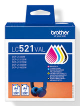 Brother LC-521VAL Value Pack 4x 500 pagina's (Origineel)