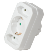 Stekkerdoosadapter 3-voudig - Wit - LogiLink