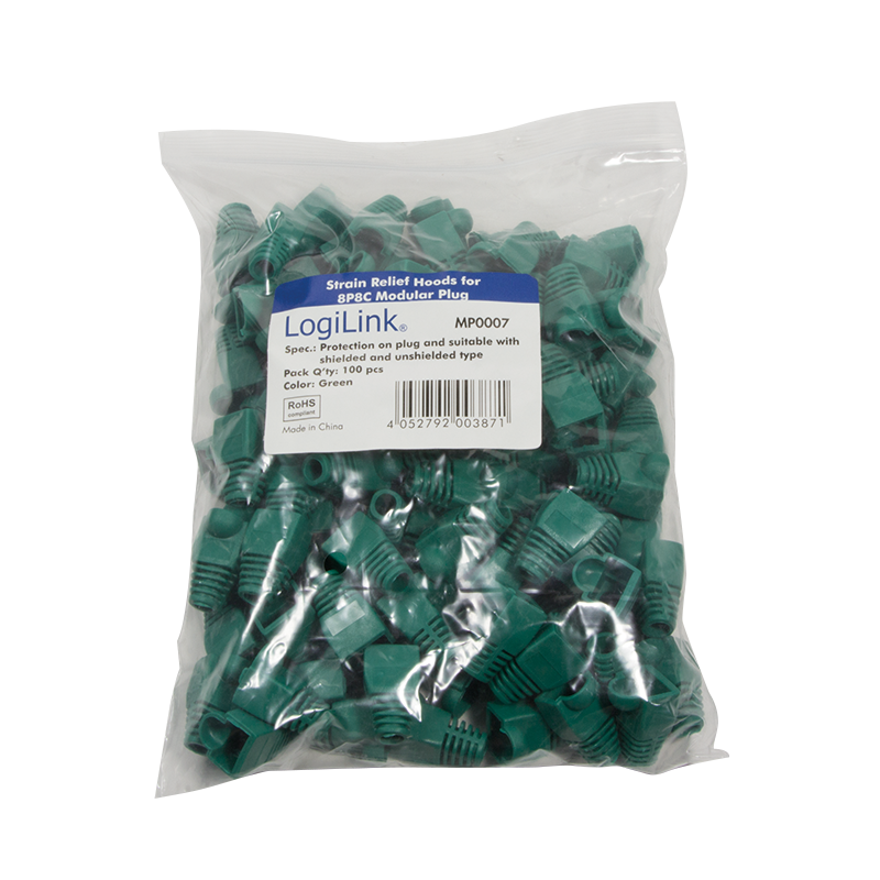 Pullover RJ45 100 stuks Groen LogiLink