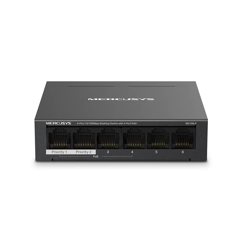 6Port 100Mbps Mercusys 4xPoE+ 40W