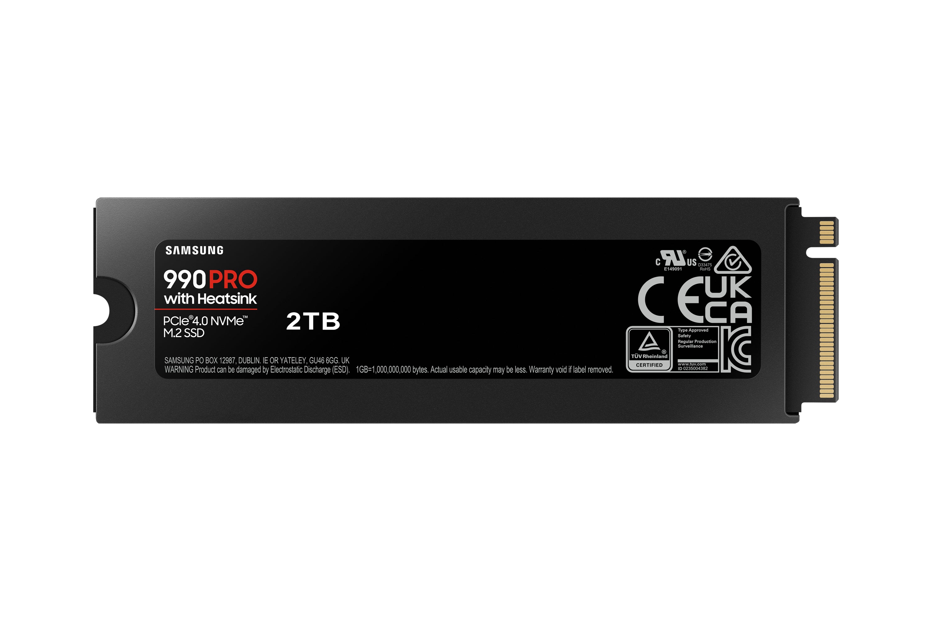 2TB M.2 PCIe NVMe Samsung 990 PRO MLC-7450-6900 Heatsink