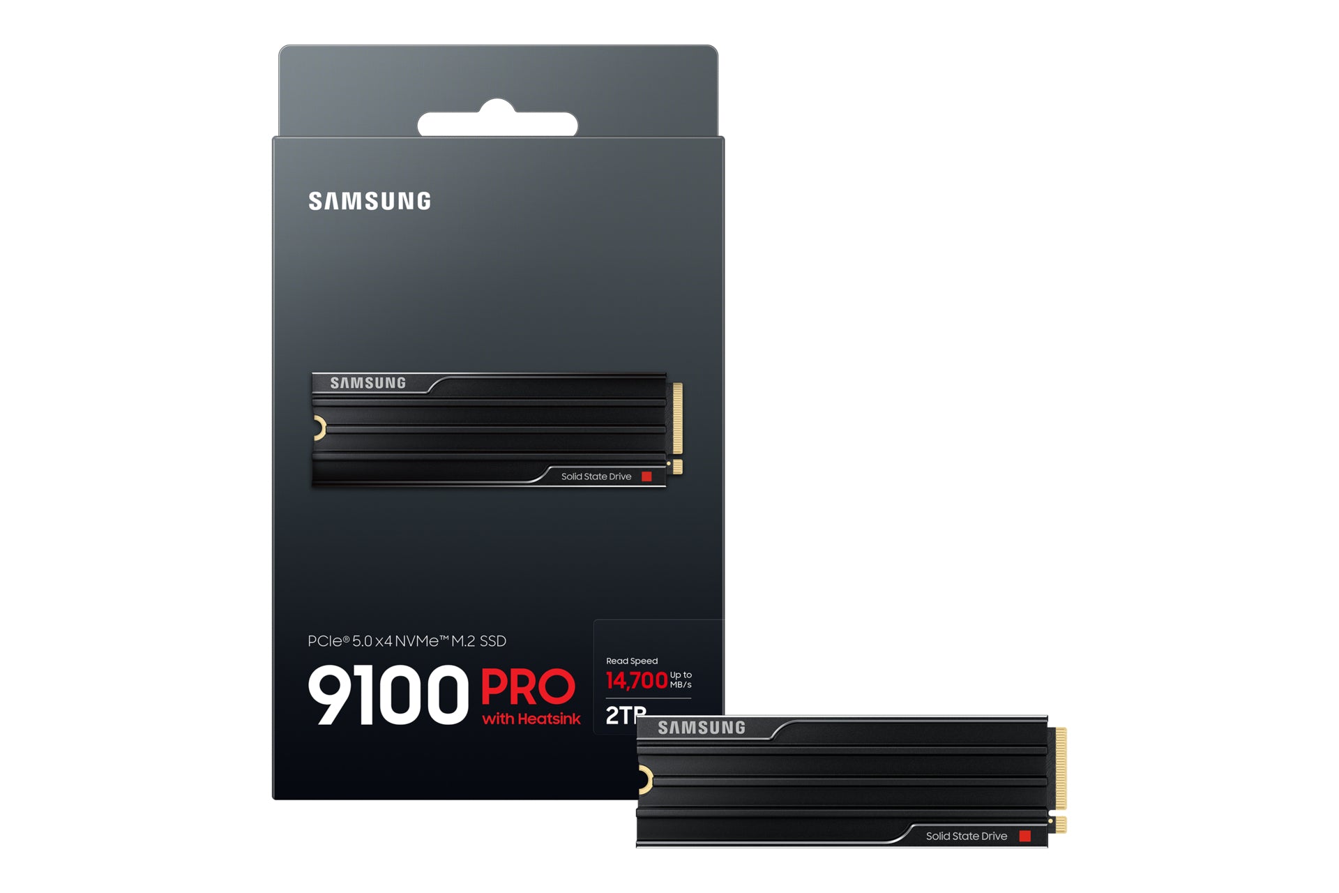 2TB M.2 PCIe NVMe Samsung 9100 Pro 14700-13300 Heatsink