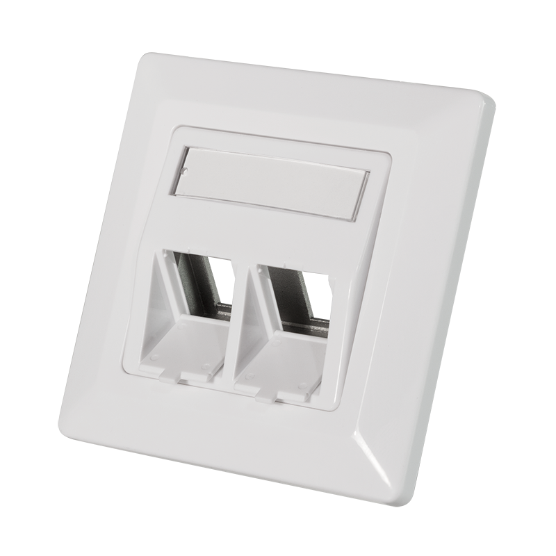 Inbouwdoos 2xKeystone Module LogiLink Signal Wit
