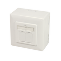 Opbouwdoos 2xRJ45 Cat6A LogiLink Zuiver Wit