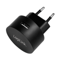 Lader 230V 1xUSB-A 10,5W LogiLink Zwart