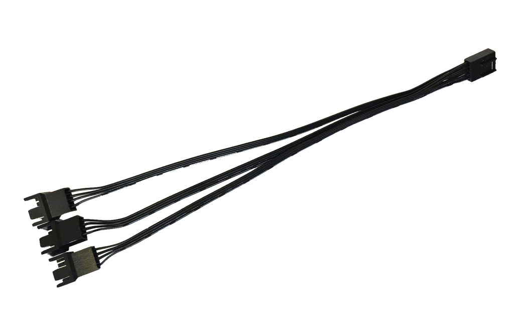 Power Train PWM Splitter kabel 3 Fans Zwart
