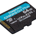 SDXC Card Micro 64GB Kingston U3 V30 A2 Canvas Go! Plus