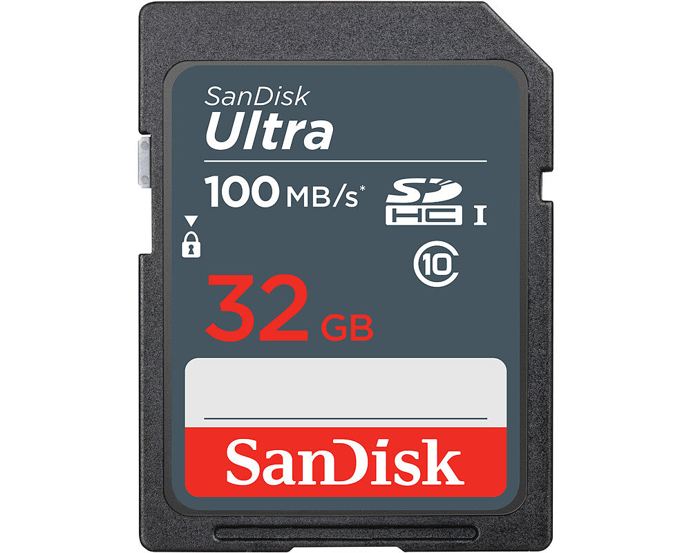 SDHC Card 32GB Sandisk 100MB-s UHS-I U1 Ultra