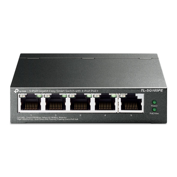 TP-Link 5Port 1Gbps Easy Smart 4xPoE+ 65W