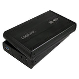 3.5-inch LogiLink Enclosure USB-A 3.0 - SATA - Zwart