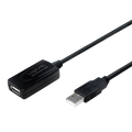 USB-A 2.0 (M) --> (F) 10.00m Verlenging LogiLink Zwart