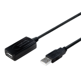 USB-A 2.0 (M) --> (F) 10.00m Verlenging LogiLink Zwart
