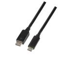 USB-C 3.2 (M) --> Displayport (M) 1,80m Logilink