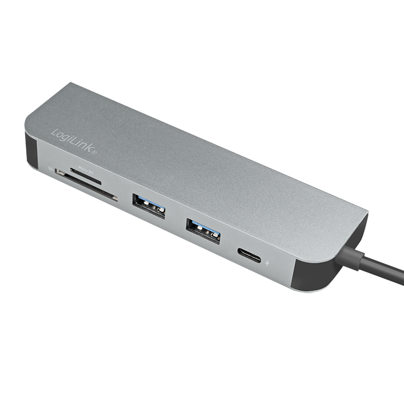 Docking 1xVideo Logilink USB-C, 60W, 4K, 6 Port