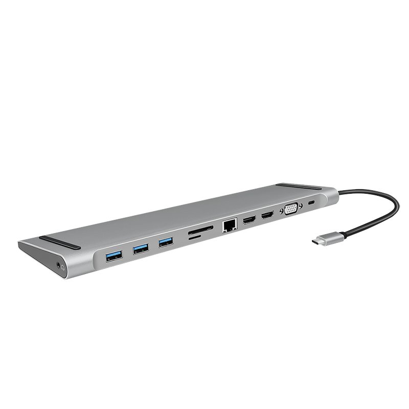 Docking 3xVideo Logilink USB-C, 100W, 4K, 11 Port