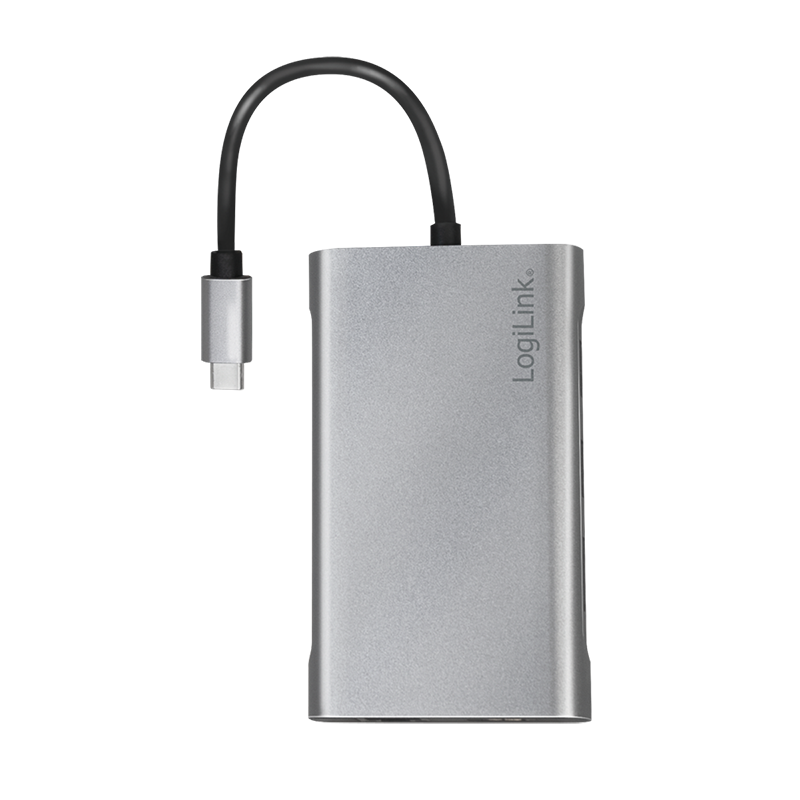 Docking 2xVideo Logilink USB-C, 100W, 4K, 8 Port