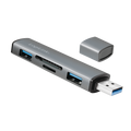 LogiLink 2 Port, USB-A --> USB-A 3.2 + cardreader