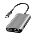 Docking 2xVideo Logilink USB-C, 100W, 4K, 7 Port