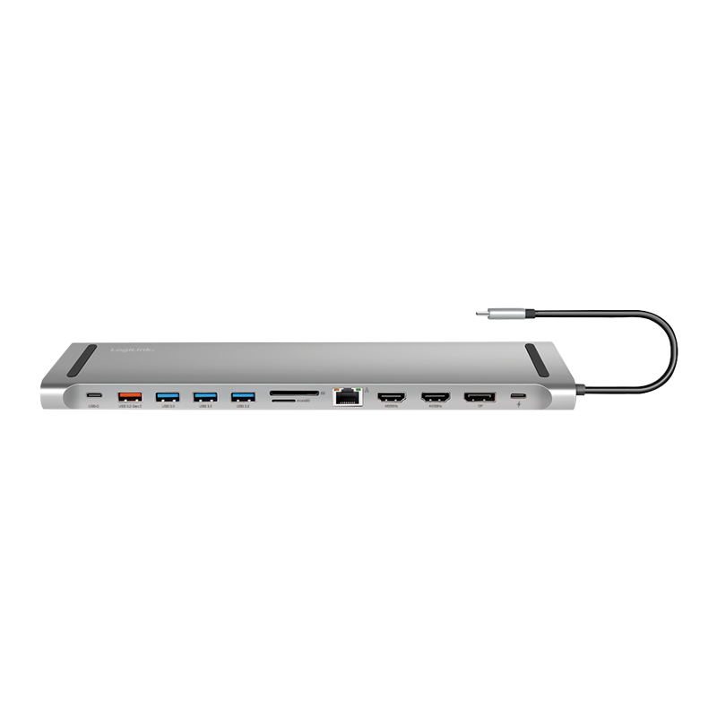 Docking 3xVideo Logilink USB-C, 100W, 4K, 12 Port