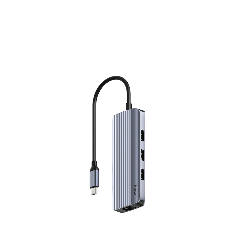 Cudy 6 Port, USB-C --> 3xUSB-A 3.0 + HDMI + RJ45 + USB-C