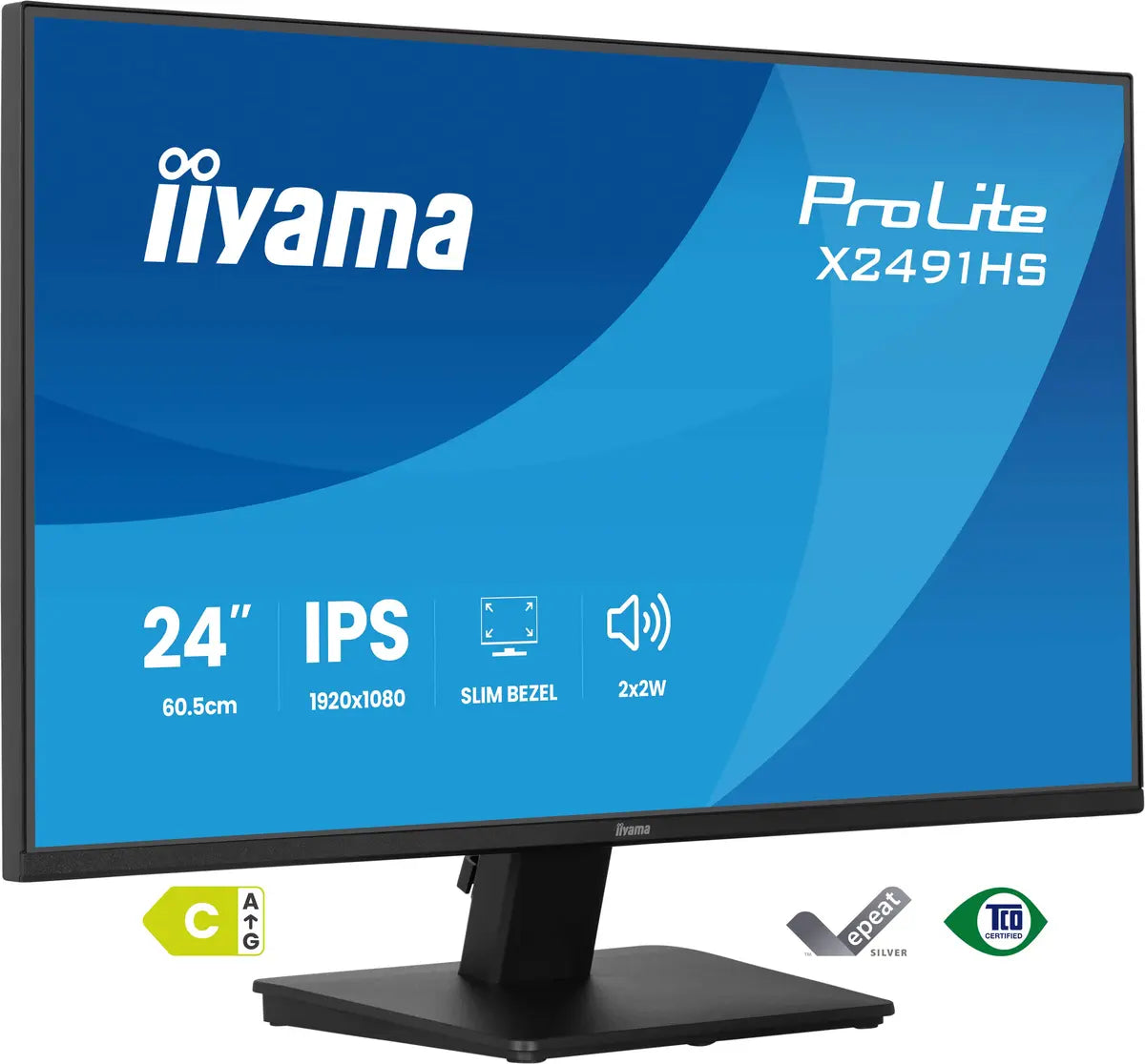 24-inch Iiyama ProLite X2491HS-B1 FHD-DP-HDMI-Speaker-IPS