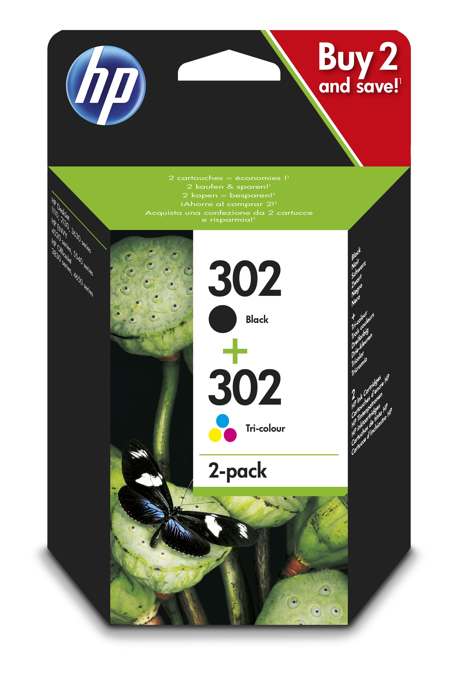 HP No.302 2-Pack 170-150 pagina's (Origineel)