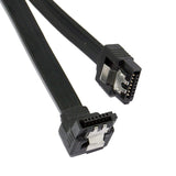 SATA OEM 0.40m 6GBs 90° hoek met clip Zwart